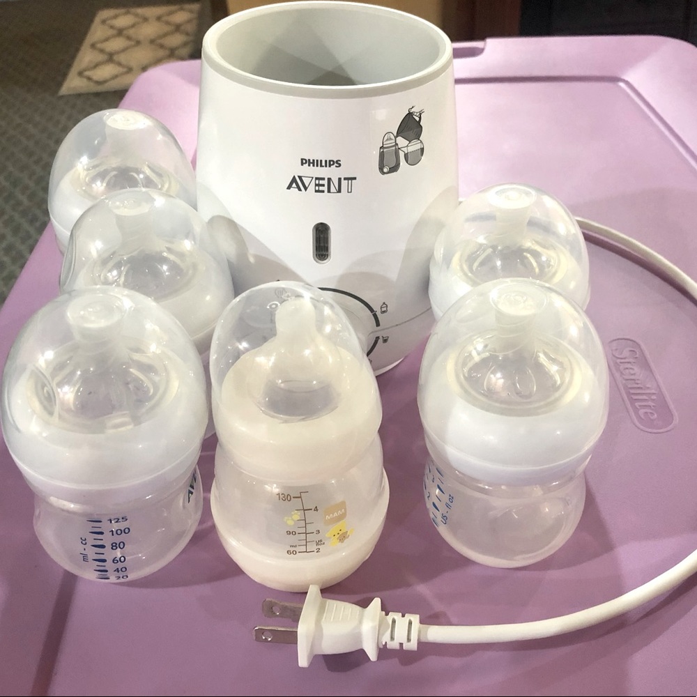 Philips AVENT Bottle Warmer AND Bottles